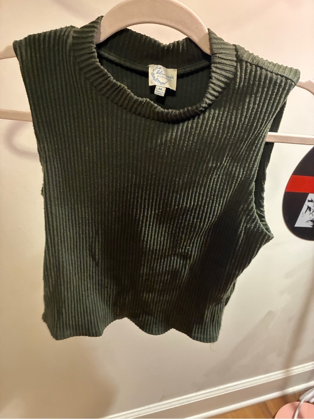 Sleeveless Ribbed Mock Neck Tank Top - Olive Green Francesca’s